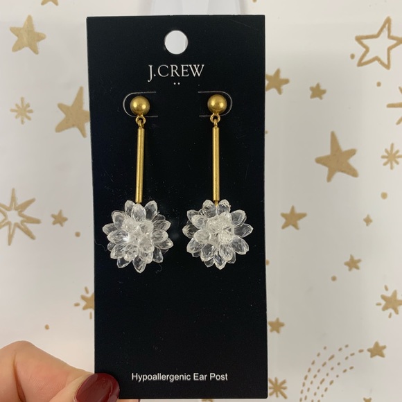 J. Crew Jewelry - J. Crew | Crystal Flower Retro Drop Earring NWT J. Crew Jewelry - J. Crew | Crystal Flower Retro Drop Earring NWT